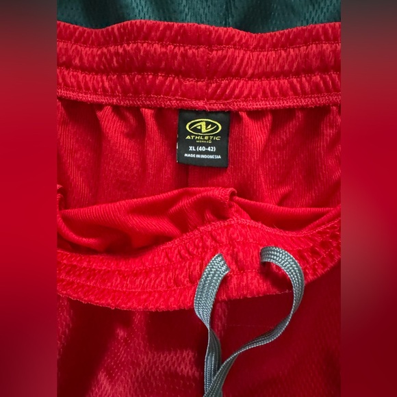 Set of Three Athletic Shorts - Red, Green, Black - Picture 2 of 5